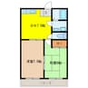 ピュア１０ 2DKの間取り