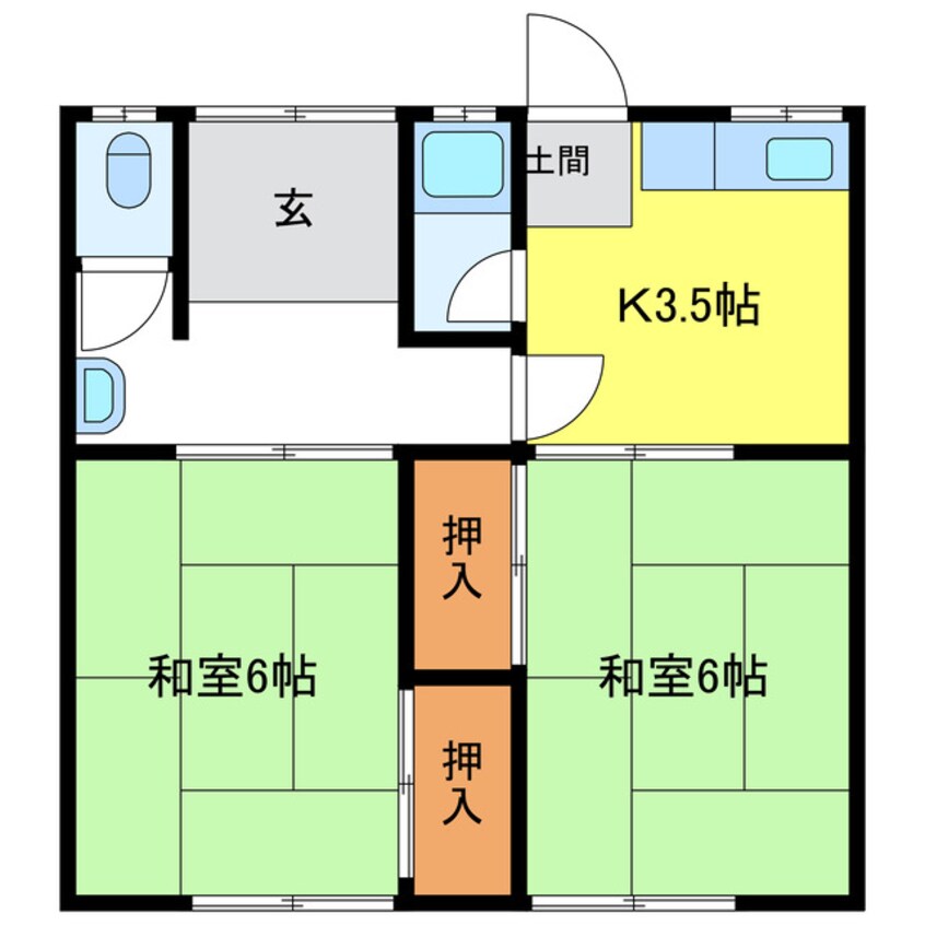 間取図 今嶺小川貸家