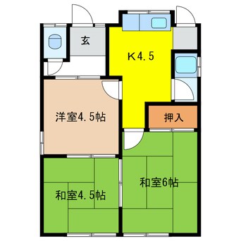 間取図 今嶺小川貸家