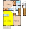 セジュール三松 2LDKの間取り