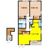 ファミーユ大菅Ⅱ 2LDKの間取り