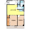 吉元ビル 2LDKの間取り