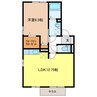 リビングタウン下奈良 1LDKの間取り