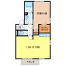 リビングタウン下奈良 1LDKの間取り