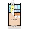 メゾン山吹 1Kの間取り