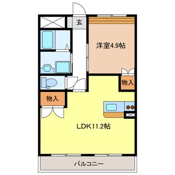 間取図 Ｗｉｓｔｅｒｉａ六条Ⅰ