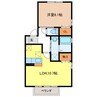アムール江添 1LDKの間取り