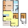 カルペスターレ 1LDKの間取り