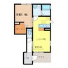 カルペスターレ 1LDKの間取り