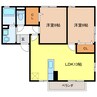 High Avenue 2LDKの間取り