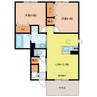 Ｄ－ｒｏｏｍ中鶉 2LDKの間取り