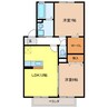 セジュールカルフール 2LDKの間取り