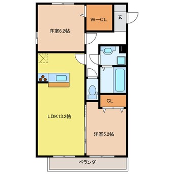間取図 セジュール敷島
