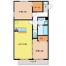 セジュール敷島 2LDKの間取り