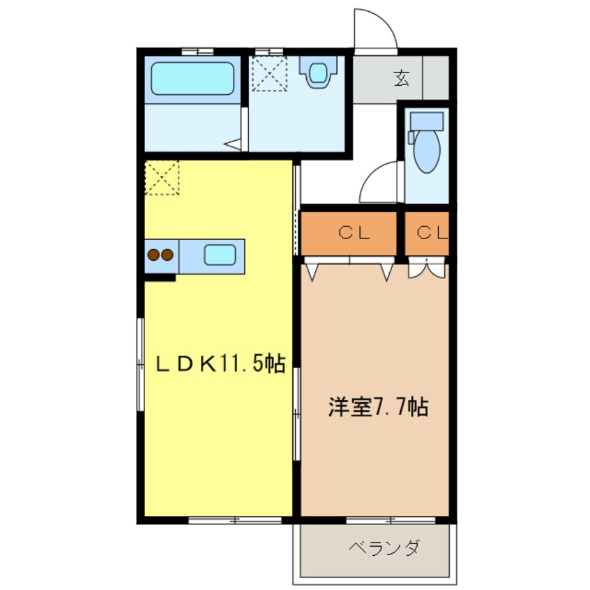 間取図 コミーテ薮田Ａ