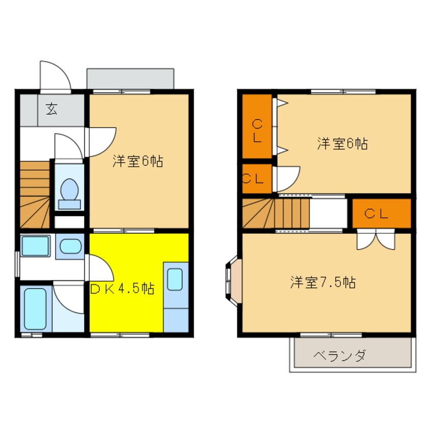 間取図 コーポ石原瀬