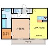 ウエストサイドレジデンス 1LDKの間取り