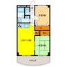 エクセランス高橋 2LDKの間取り