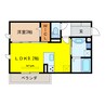 EAGLE COURT 1LDKの間取り