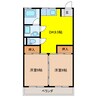 友厚ビル 2DKの間取り