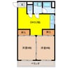 友厚ビル 2DKの間取り