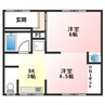 清本町6丁目貸家 2Kの間取り