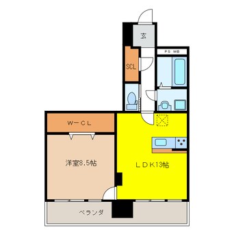 間取図 ペリエ　ジュエ