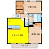 メゾンリード 2LDKの間取り