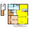 ベルドミール 1LDKの間取り