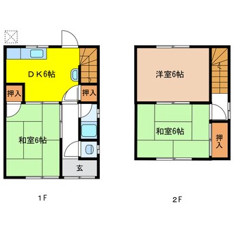 間取図 服部まさを　貸家