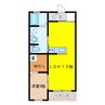 コミーテ六条 1LDKの間取り