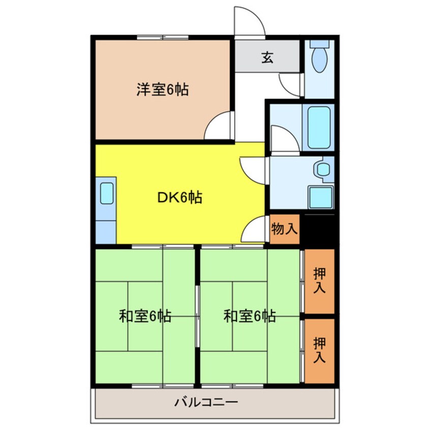 間取図 第2磯部コーポ