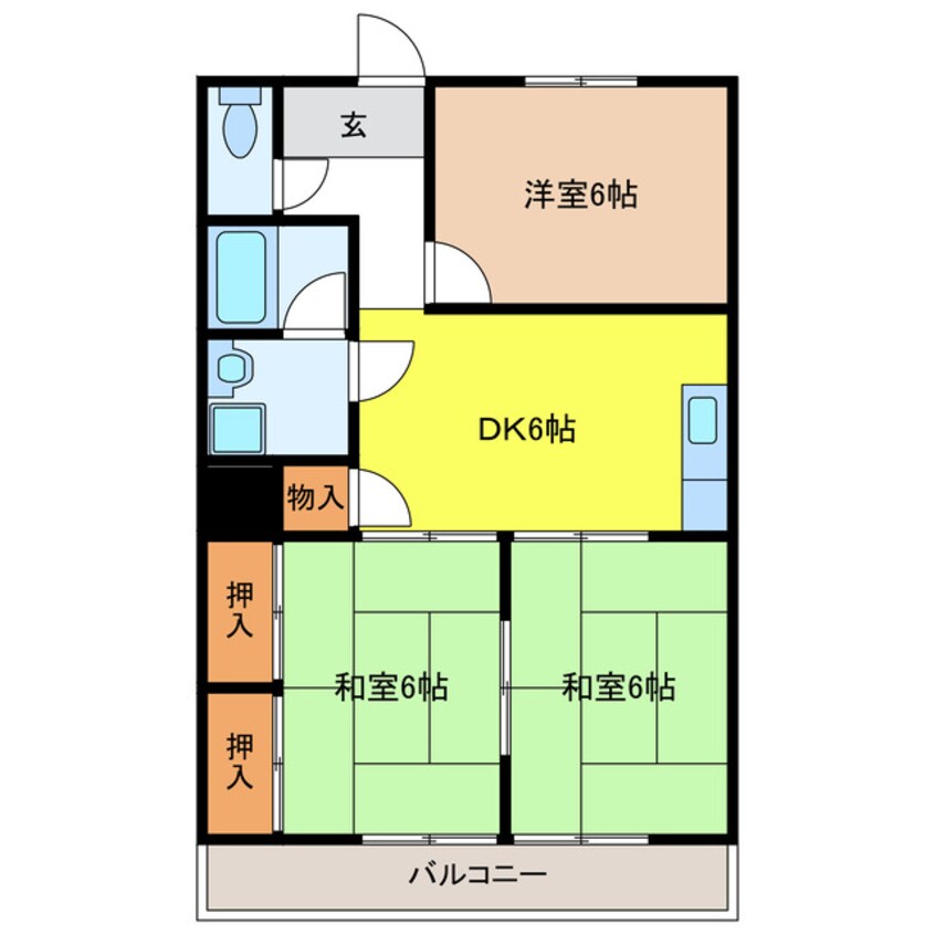 間取図 第2磯部コーポ