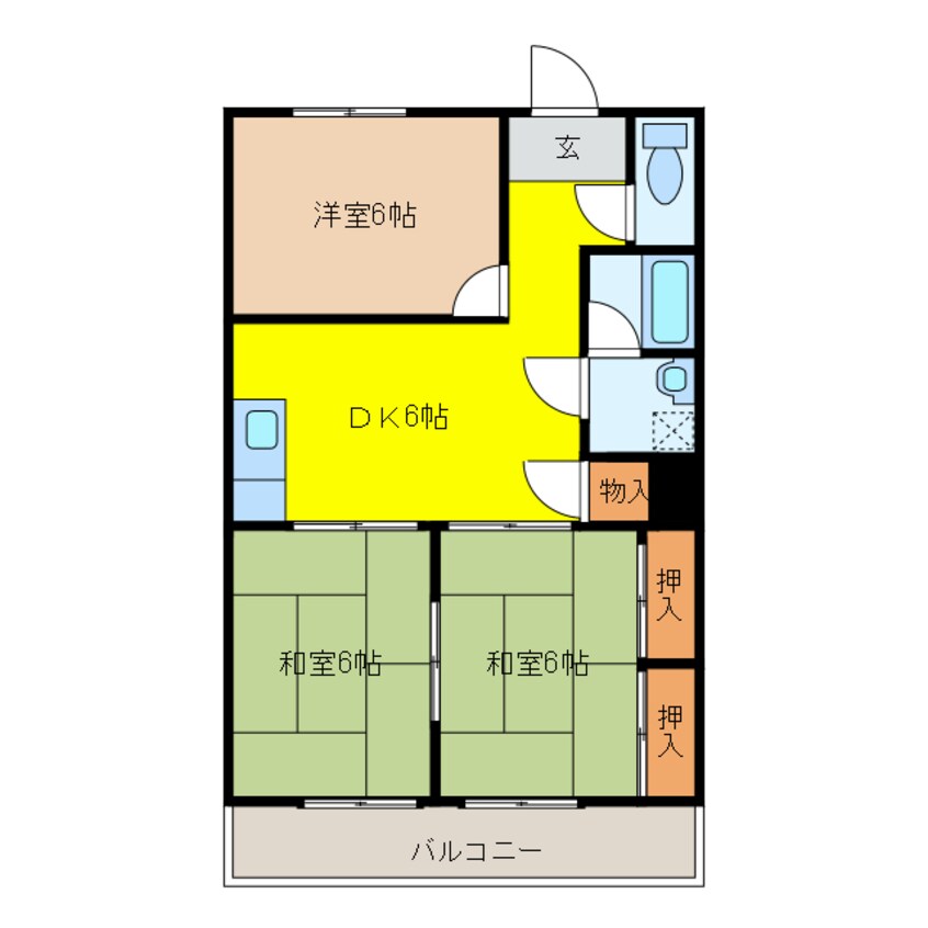 間取図 第2磯部コーポ