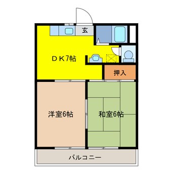 間取図 第5磯部コーポ