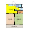 第5磯部コーポ 2DKの間取り