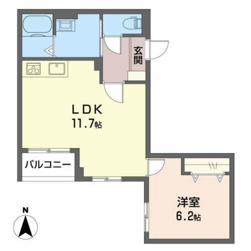 間取図 コンフォート東駒爪
