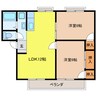 竹市丸野ハイツ 2LDKの間取り