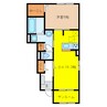 ルディック・ダムールⅠ・Ⅱ 1LDKの間取り