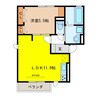 ルーセント 1LDKの間取り