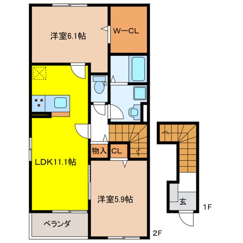 間取図 クラール　パプリカ　A