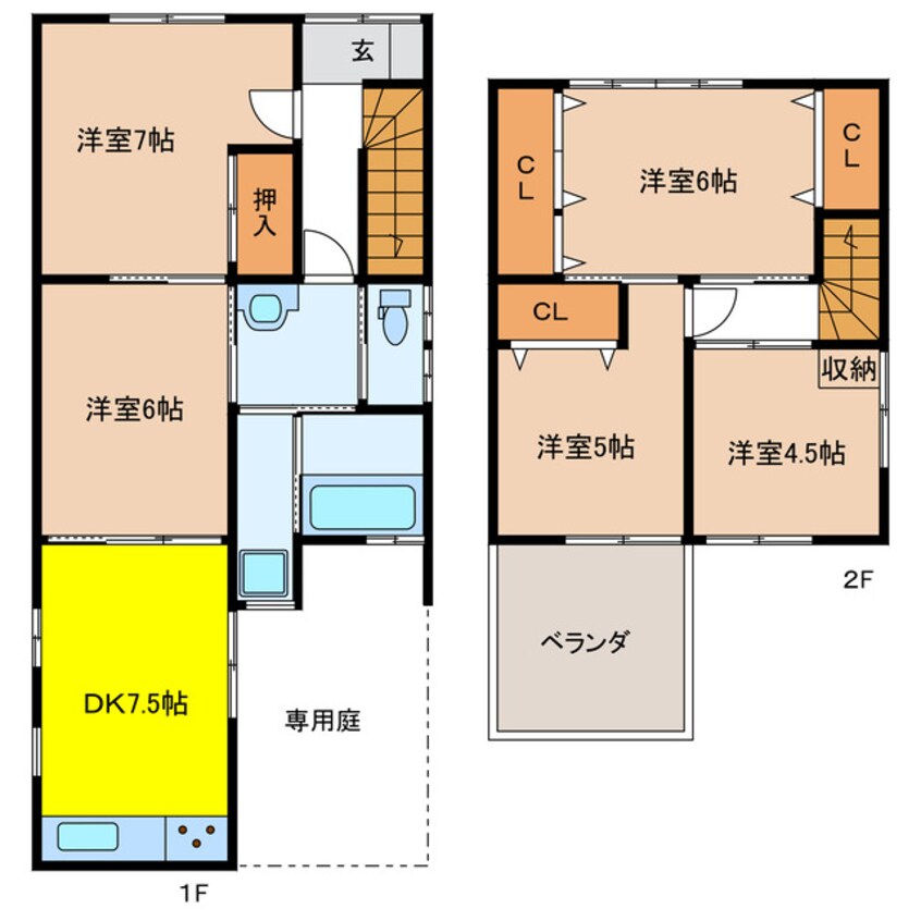 間取図 市橋借家