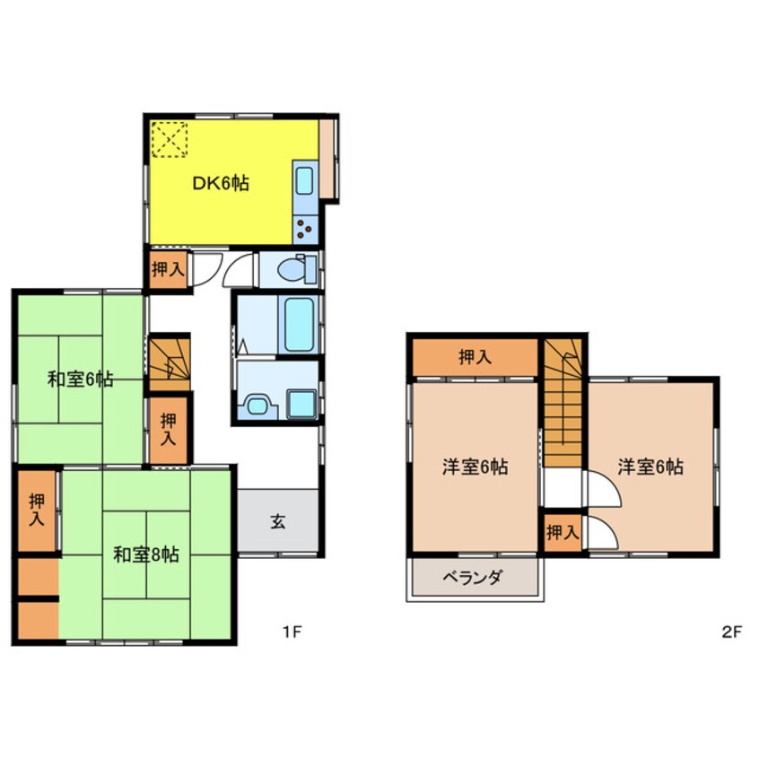 間取図 柳津町梅松4丁目貸家