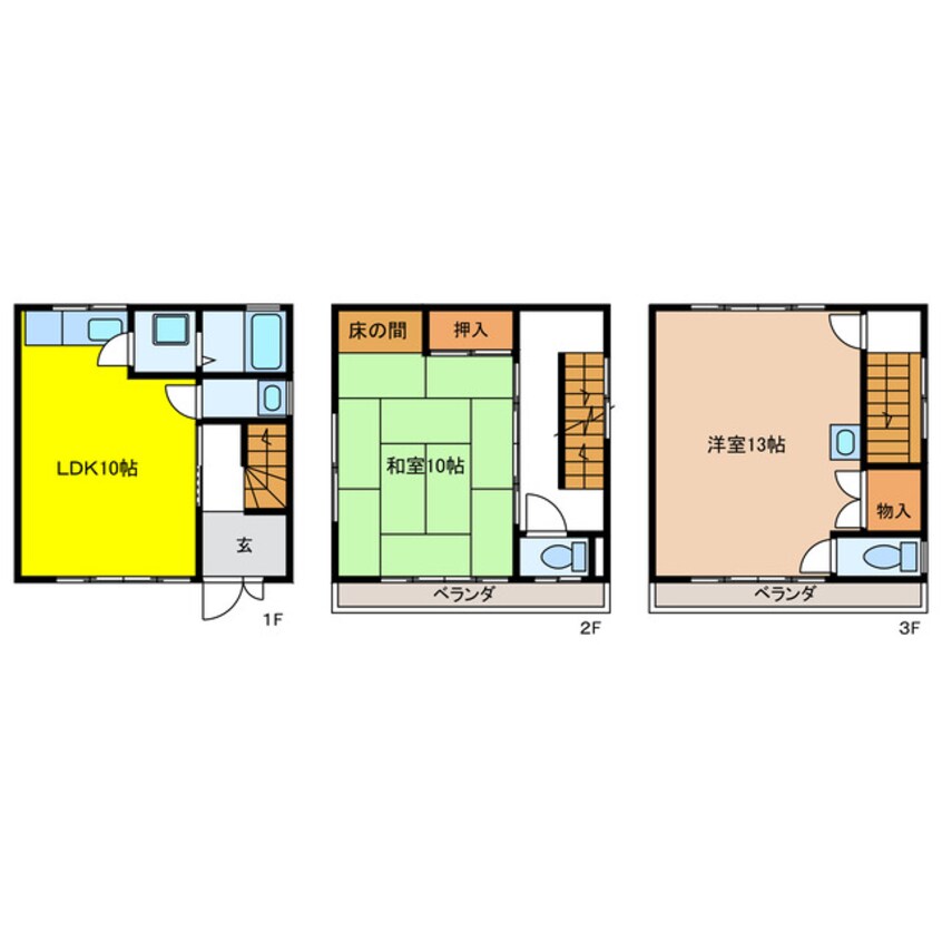 間取図 曙町２丁目貸家