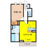 アネシス県庁東 1LDKの間取り
