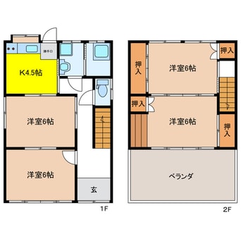 間取図 鏡島西貸家
