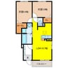 ヌーヴォー　エ　ベル　Ⅳ 2LDKの間取り