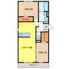 セレスティア西荘　EAST 2LDKの間取り