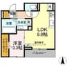 セレスティア西荘　EAST 1LDKの間取り