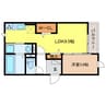アルカンジュ宇佐 1LDKの間取り